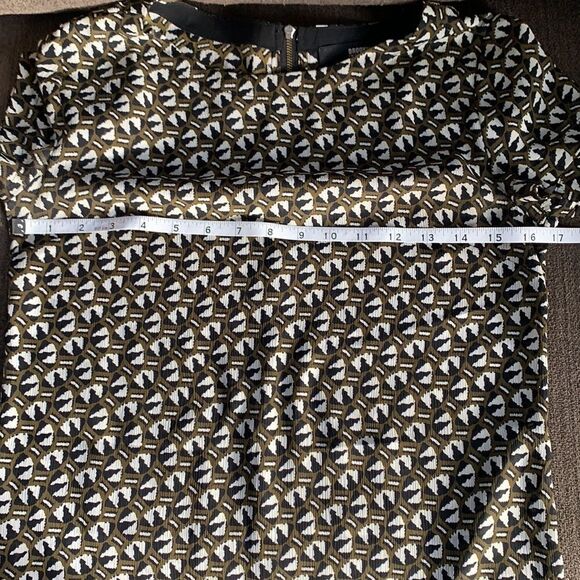 Brooklyn Industries Olive green print blouse sz xs - Picture 6 of 7